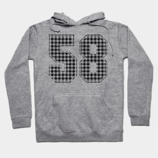 Plaid Number - 58 - Dark Hoodie